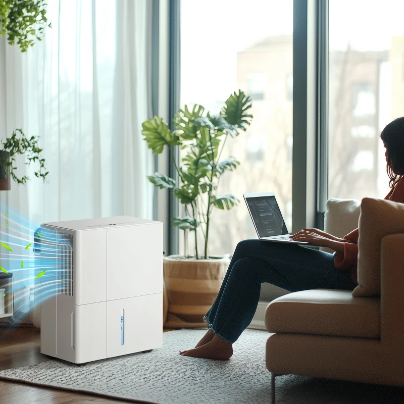 HOMCOM 30L Clothes Dryer Dehumidifier - White