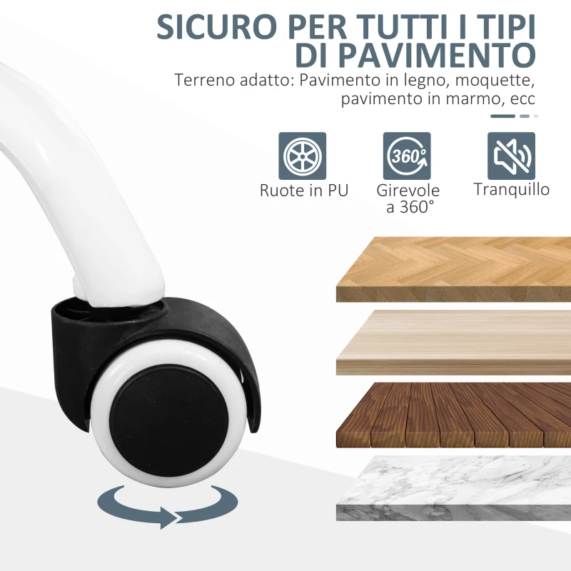 HOMCOM Sedia da Ufficio Ergonomica con Altezza Regolabile, Funzione Dondolo e Tessuto a Rete, Grigio