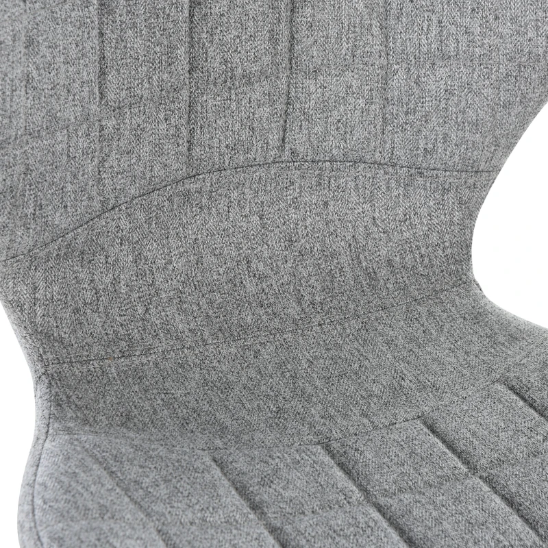 HOMCOM Lot de 2 Tabourets de Bar Design Contemporain Hauteur d'assise réglable 59-81 cm pivotant 360° Lin Gris