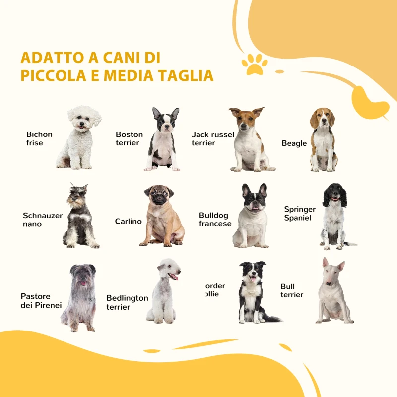 PawHut Cancellino per Cani Taglia Piccola e Media in Legno di Pino, Cancelletto Estensibile a 2 Pannelli, 60.5-102x73 cm