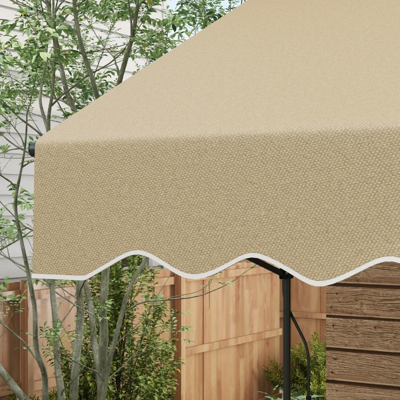 Outsunny Store banne manuel rétractable inclinaison réglable installation rapide  sans trous à percer 3 x 1,5 x 3,1 m