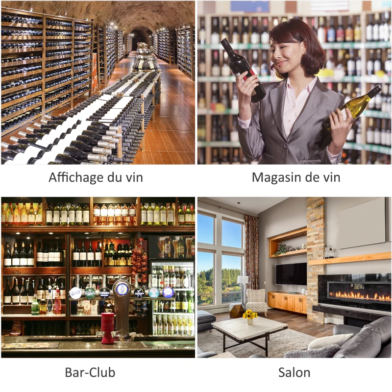 HOMCOM Étagère à bouteilles casier à vin range bouteilles horizontal 6 niveaux 72 bouteilles max. dim. 114L x 28l x 85H cm bois de pin massif