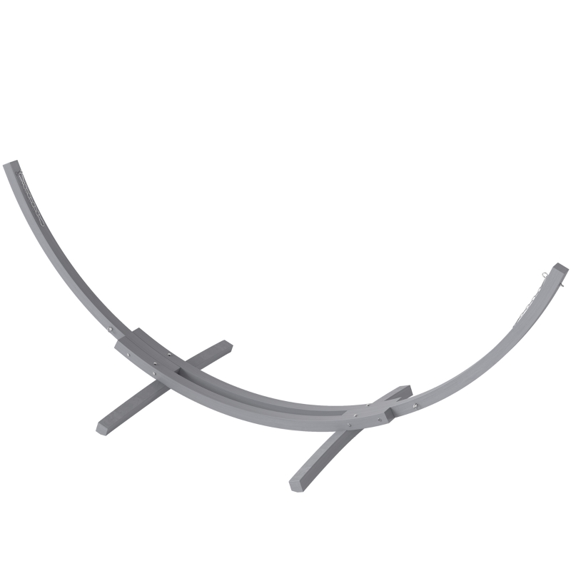 Outsunny 3.25m Wooden Hammock Stand Universal Fit Garden Picnic Camp Accessories, Grey