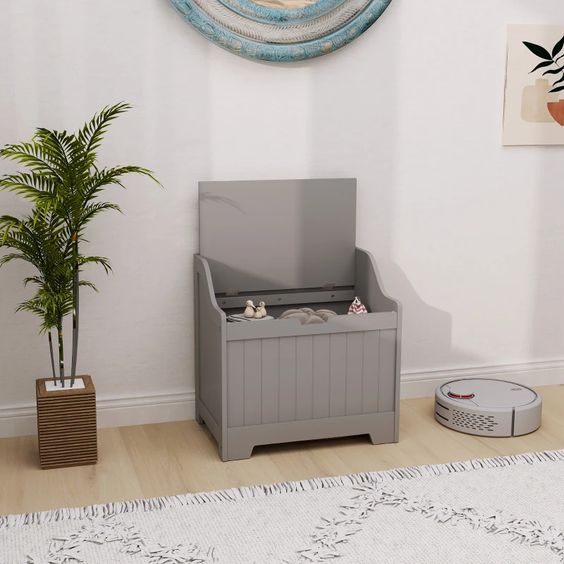 HOMCOM 61L Home Storage Chest - Grey