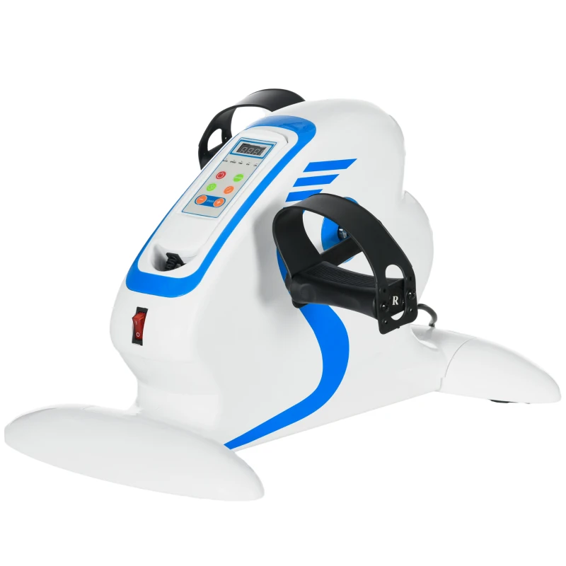 SPORTNOW Mini vélo d'appartement pédales statiques pédalier d'appartement avec 12 vitesses réglables télécommande et écran LCD