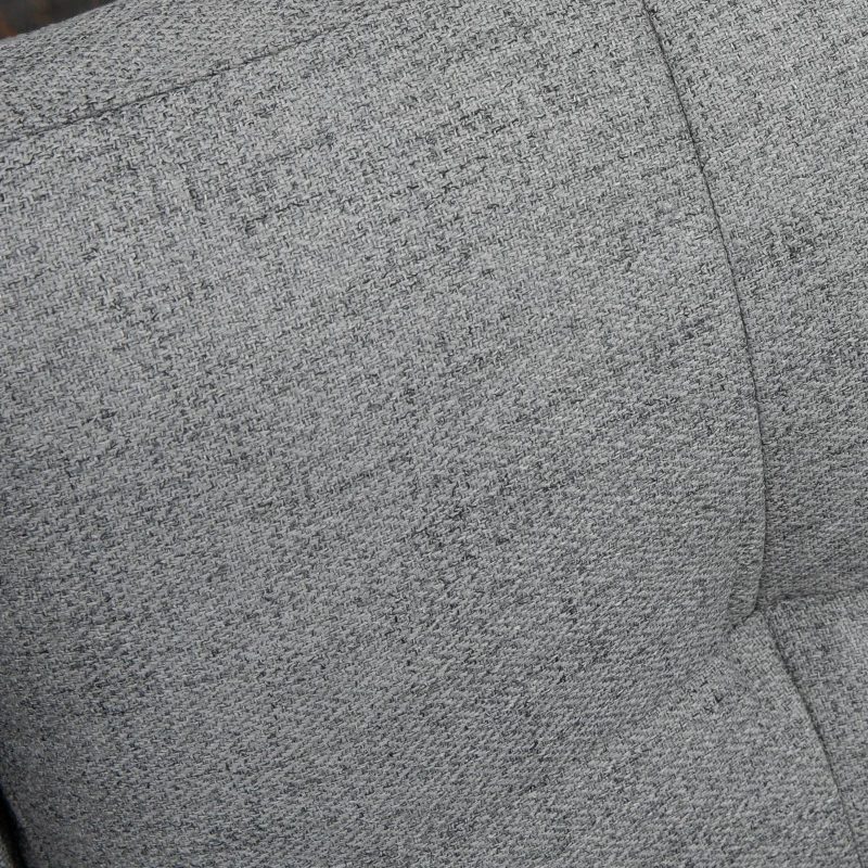 HOMCOM Canapé 2 places design scandinave tissu effet lin avec passepoil 139 x 68 x 80 cm gris