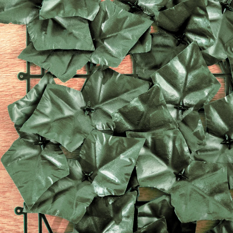 Outsunny Rotolo di Siepe Artificiale per Balcone e Giardino in PE Anti-UV, Siepe Finta con Foglie Verde Scuro 300x100cm