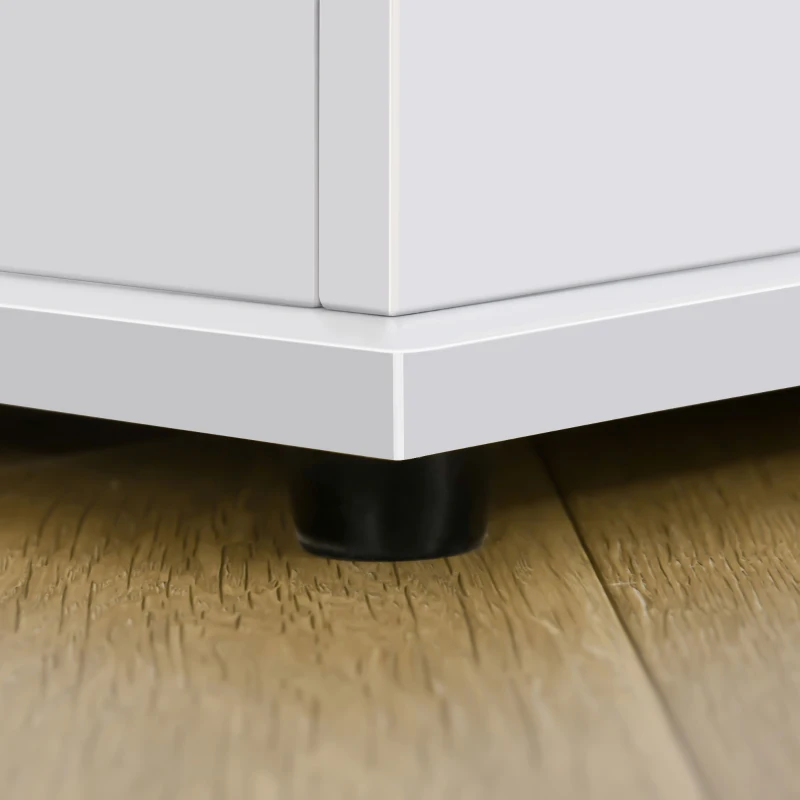 HOMCOM Baúl de Almacenamiento de Madera Taburete para Almacenaje con Tapa para Dormitorio Salón Carga Max. 120 kg 100x40x40 cm Blanco