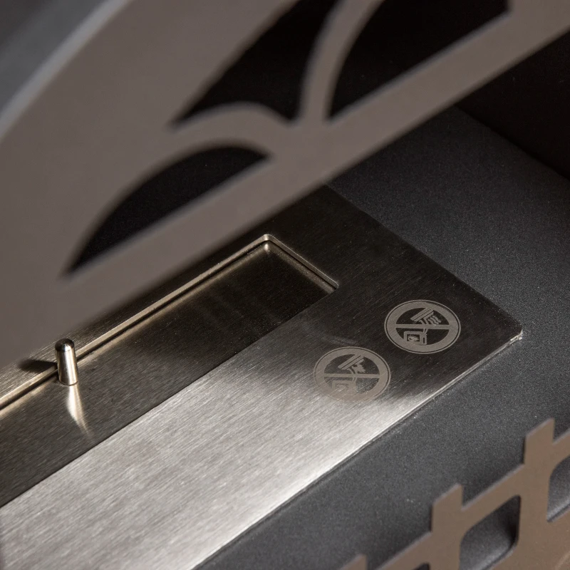 HOMCOM Camino Bioetanolo in Metallo da 3h di Combustione con Serbatoio da 0.9L e Copertura 25m², 41x25x54 cm, Nero