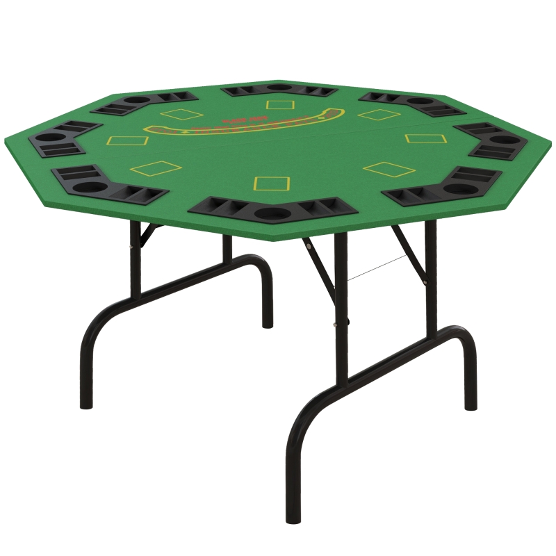 DREAMADE Table De Poker Ovale Pliable Pour 8 Joueurs, Table
