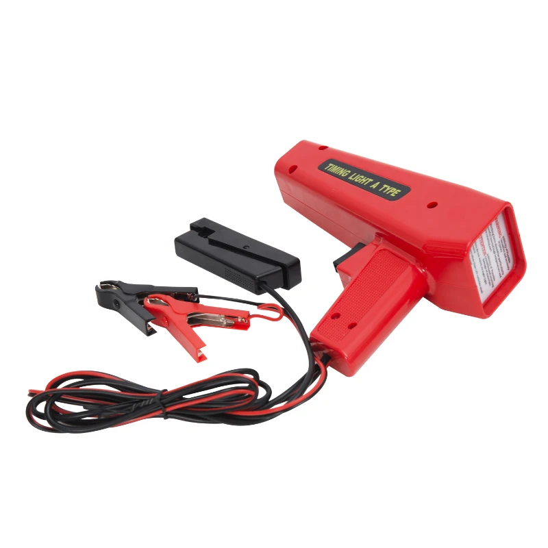 HOMCOM Pistola Stroboscopica d'Accensione con Luce Flash Xenon per Motori a Benzina, 23.5x15.5x6.7 cm, Rossa