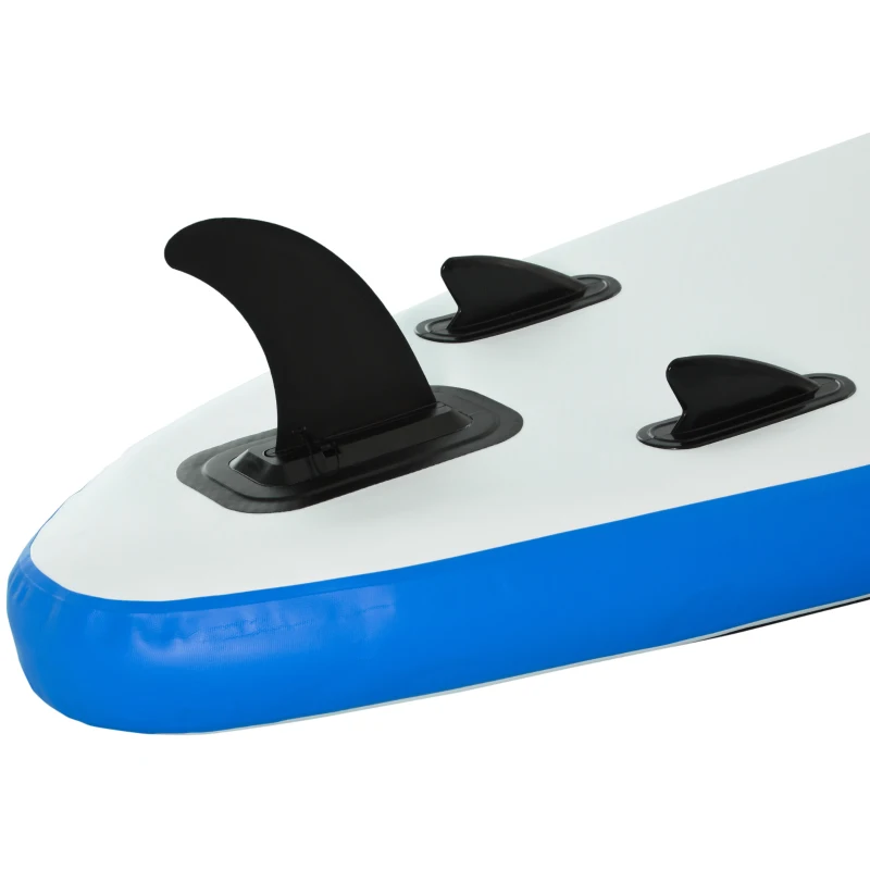 HOMCOM Tavola SUP Gonfiabile con Accessori Inclusi, Stand Up Paddle per Adulti e Teenager, 305x80x15cm Blu e Bianco