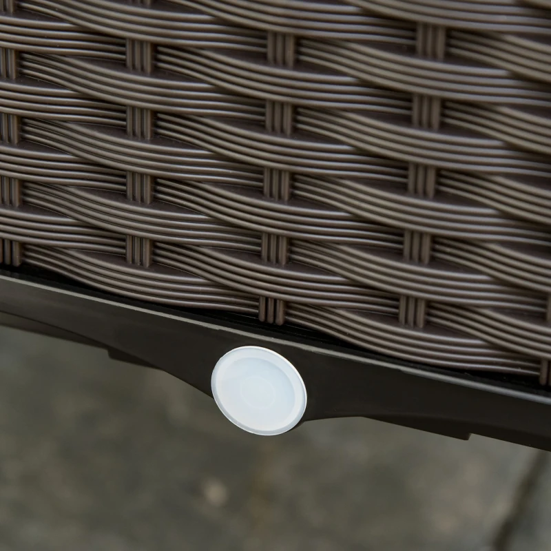 Outsunny Jardinière avec Treillis dim. 40L x 40l x 177H cm Insert d'irrigation Inclus PP Imitation rotin tressé Chocolat