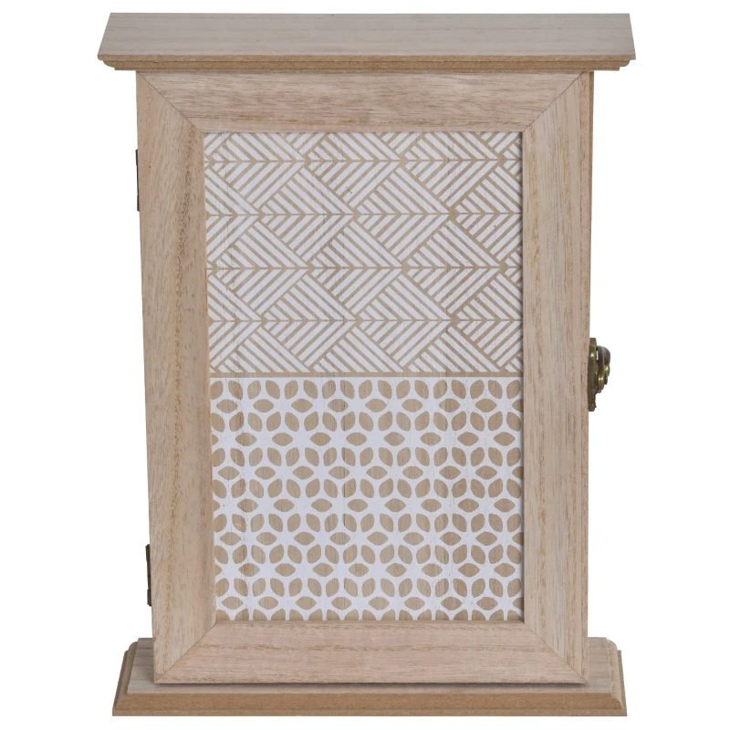 HOMCOM Scatola Porta Chiavi in Stile Shabby Chic in Legno 20x6.5x26.5cm