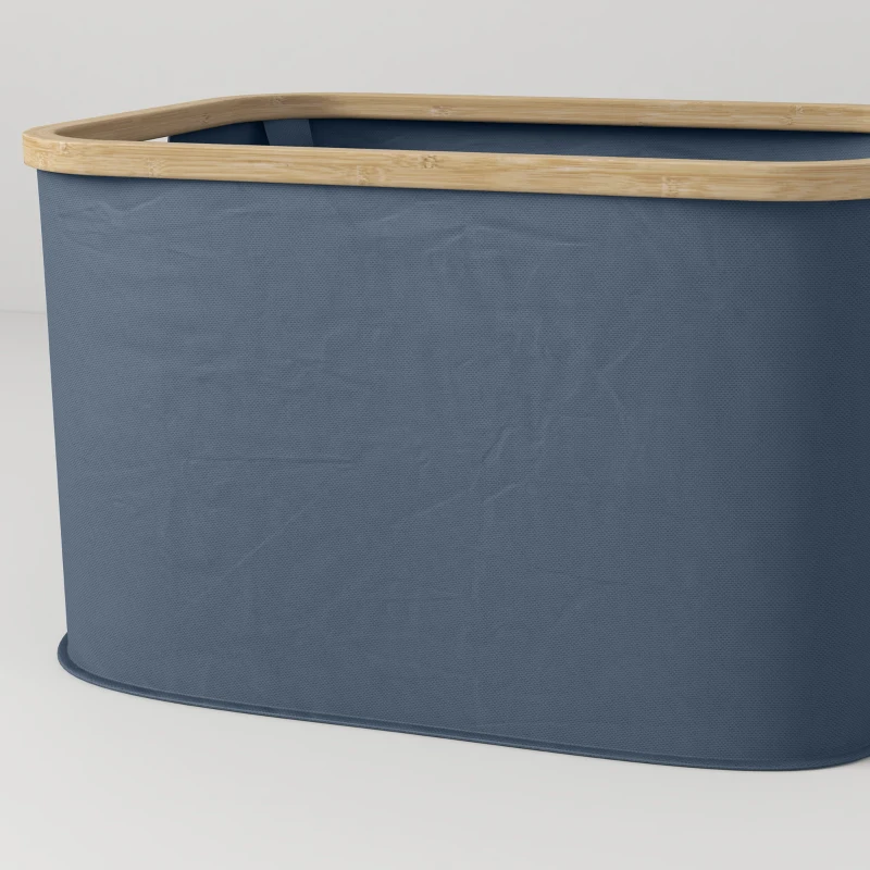 HOMCOM Cesto de la Ropa Sucia Plegable 36 L con Asas para Baño Dormitorio Lavadero 44,3x33,3x26,5 cm Gris