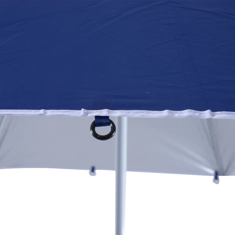 Outsunny Ombrellone Tenda Parasole 2 in 1 con Protezione UV 50, in Poliestere e Ferro, 2x2.2 m, Blu