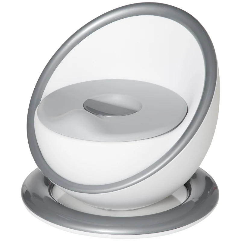 HOMCOM Kids Toilet Training Potty, with Removable Pot, Splash Guard and Brush - White