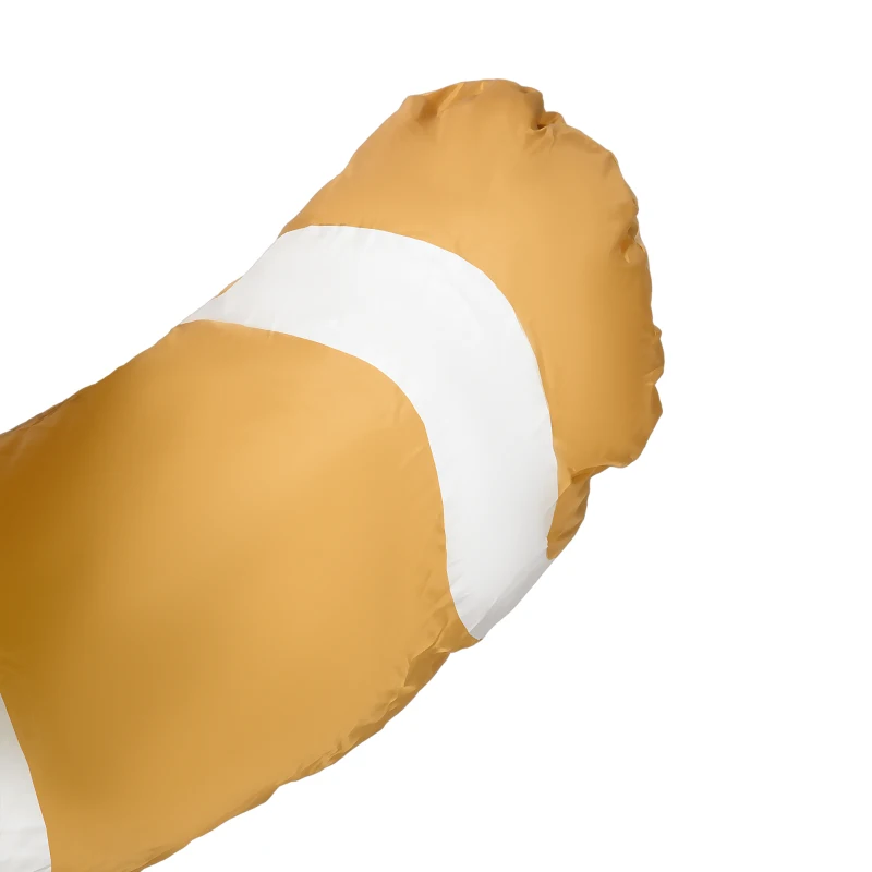 HOMCOM 6ft Christmas Inflatable Gingerbread Man & Santa Hat Safe Outdoor Decoration w/ Accessories