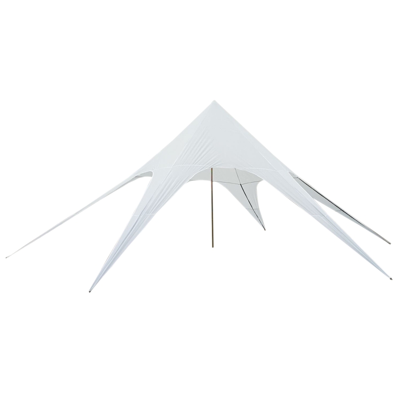 Outsunny Tenda da Sole Avvolgibile da Esterno Impermeabile in Poliestere, 10 x 10 x 4m, Bianco