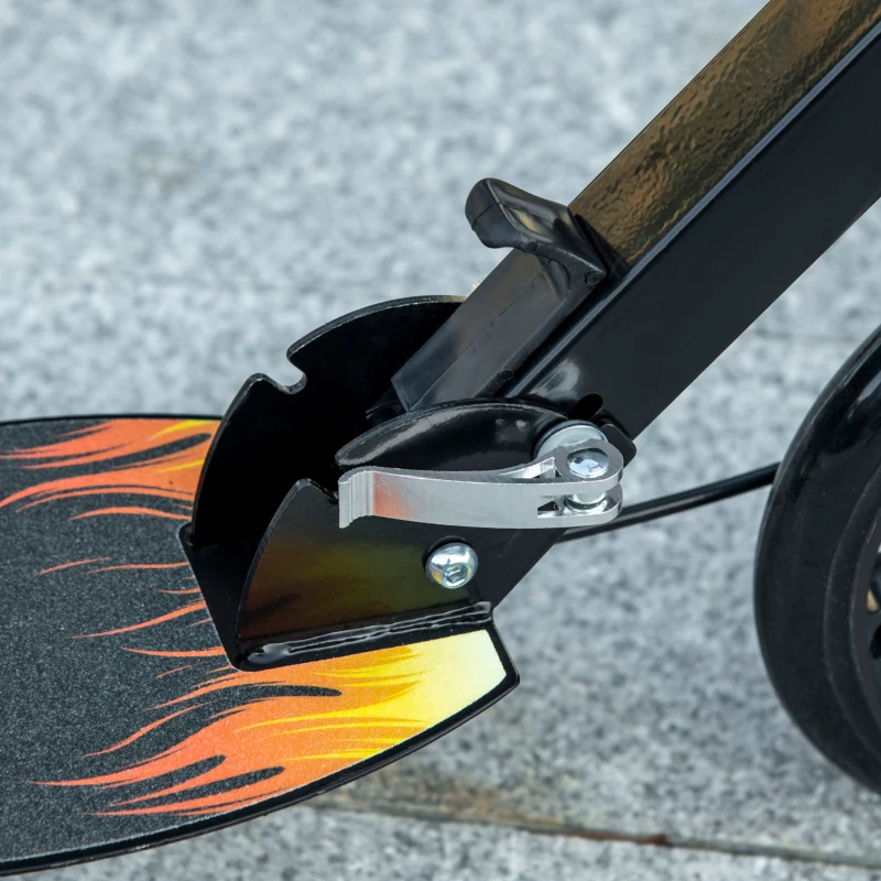 HOMCOM Trottinette pliable pour enfant avec guidon réglable en hauteur et double frein 86 x 35 x 93-103 cm noir