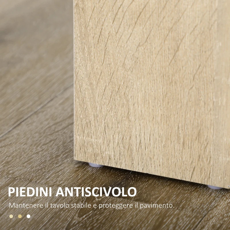 HOMCOM Tavolo da Pranzo Moderno in Legno per 4-6 Persone, 120x69x75cm, Colore Nero e Legno