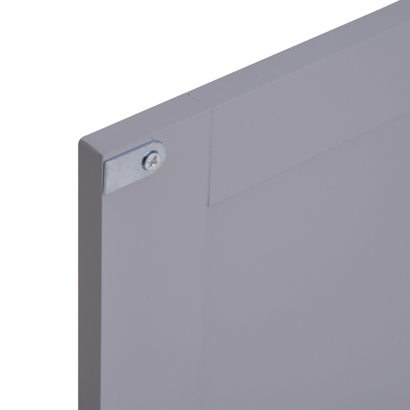 kleankin Meuble salle de bain sous lavabo - meuble sous-vasque - placard 2 portes avec étagère - dim. 60L x 30l x 60H cm - en bois gris blanc