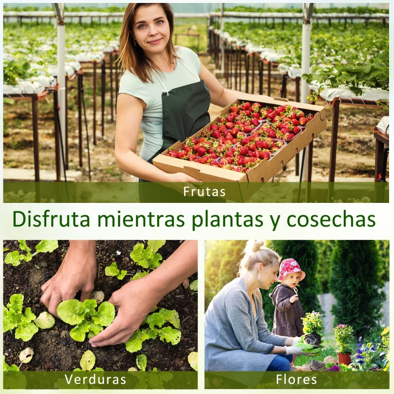 Outsunny Invernadero de Jardín Terraza 180x90x90 cm Tipo Caseta Tubo de Acero con 2 Ventanas  Enrollables Vivero Casero para Cultivo Plantas Verduras Verde