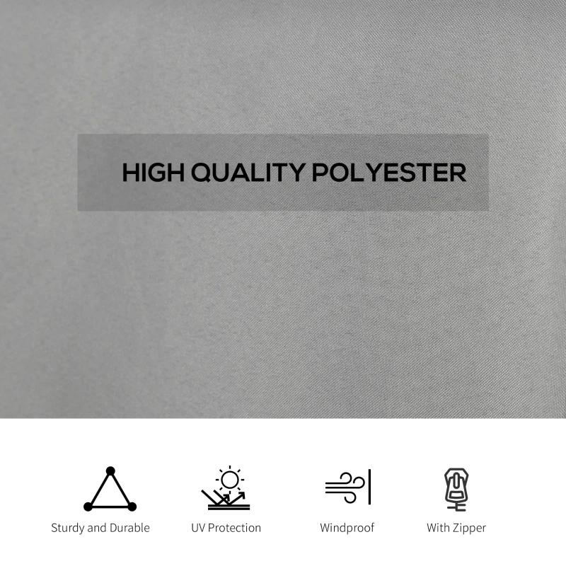 Outsunny 4 Pack Replacement Gazebo Curtains Privacy Panel for Most 3 x 4m Gazebo Canopy Pavillion Outdoor Shelter Sidewalls Accessories Light Grey