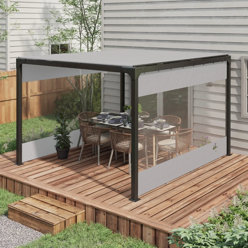 Outsunny Set of Two 3 x 2m Replacement Pergola Panels - Grey