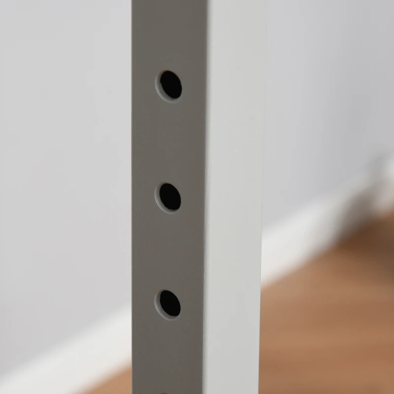 HOMCOM Barre fixe de gymnastique enfant - barre de gymnastique hauteur réglable 13 niveaux 92 à 150 cm - acier bleu bois hêtre
