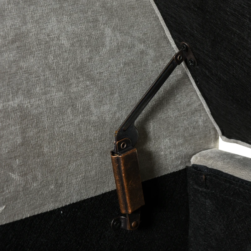 HOMCOM Banc Banquette Design Contemporain Accoudoirs Courbés Fonction de Rangement 2 en 1 136,5 x 45lx 62 cm Gris