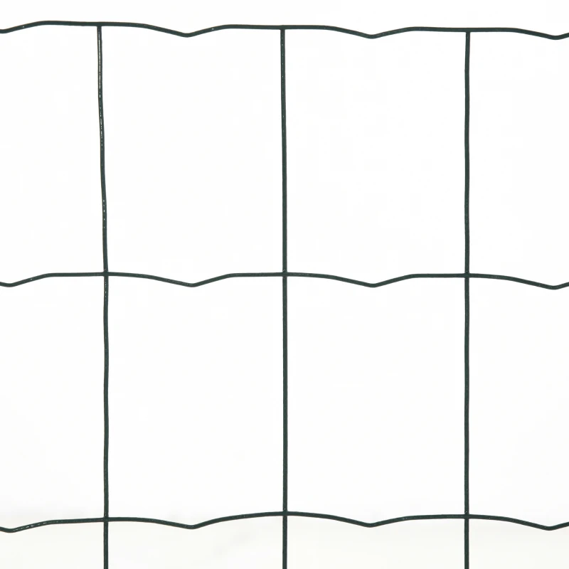PawHut 0.6M x 10M Chicken Wire Mesh Roll Rabbit Poultry Animal Fence PVC Coated Steel Metal Garden Netting Fencing