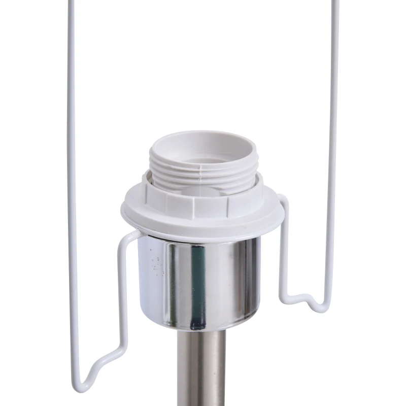 HOMCOM Lampadaire plume sur pied - ampoule E27 60 W max. - interrupteur à pied - dim. Ø 40 x 160H cm - métal chromé plumes d'oie blanc