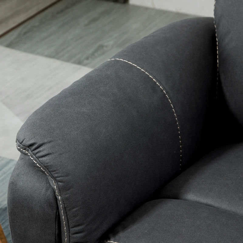 HOMCOM Fauteuil de relaxation électrique inclinable moderne avec repose-pieds et 2 poches latérales - noir