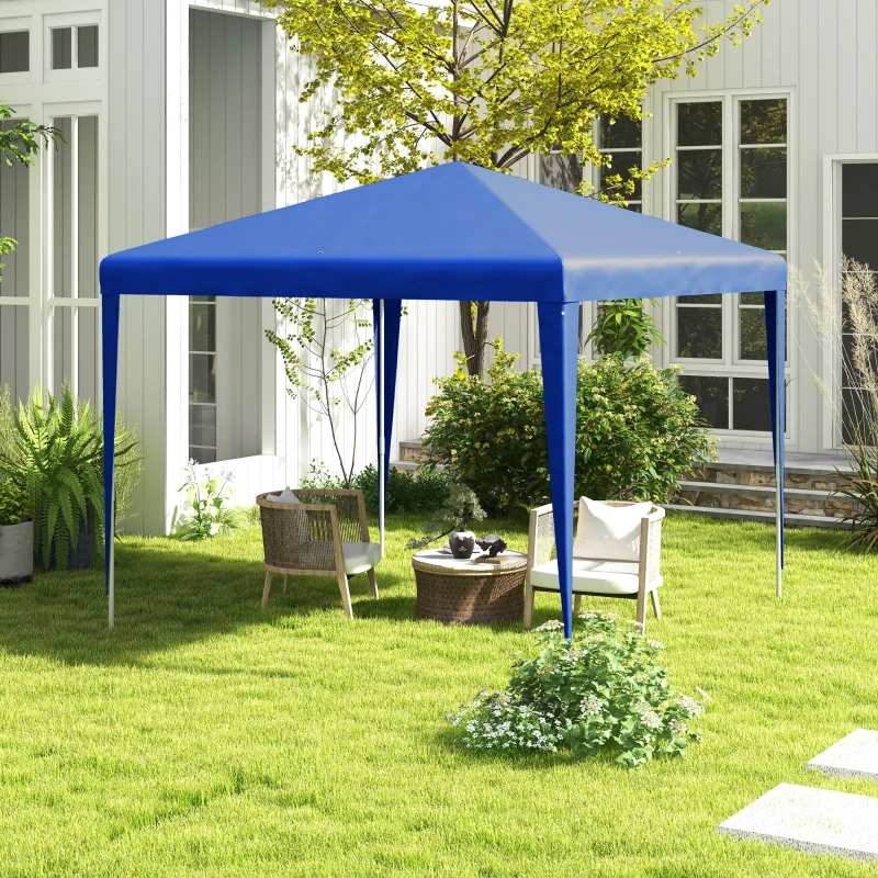 Outsunny 2.7m x 2.7m Garden Gazebo Marquee Party Tent Wedding Canopy Outdoor(Blue)