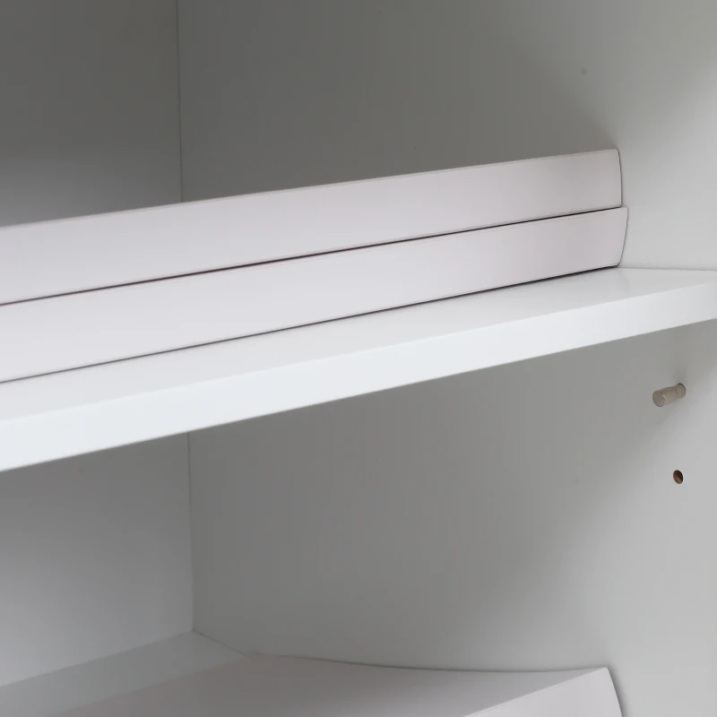 Vinsetto Support d'imprimante mobile avec tiroir, niche et placard 2 portes, étagère réglable, 60 x 39 x 80 cm, Blanc