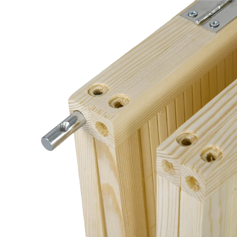 HOMCOM Paravent en bois de bambou 4 panneaux 180 x 180 cm séparateur de pièce cloison de séparation pliable - naturel