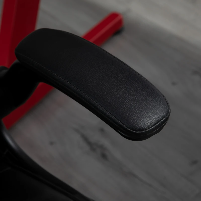 Vinsetto Fauteuil gaming fauteuil de bureau gaming base ronde métal pivotante 360° hauteur réglable coussins intégrés revêtement synthétique noir