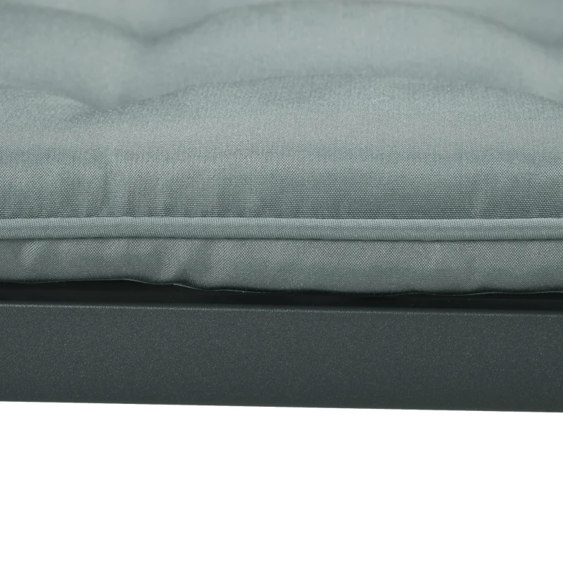 Outsunny Lot de 4 Coussins de chaise de jardin capitonné Rembourrage 4 cm Tissu Polyester dim. 43L x 41l cm Gris