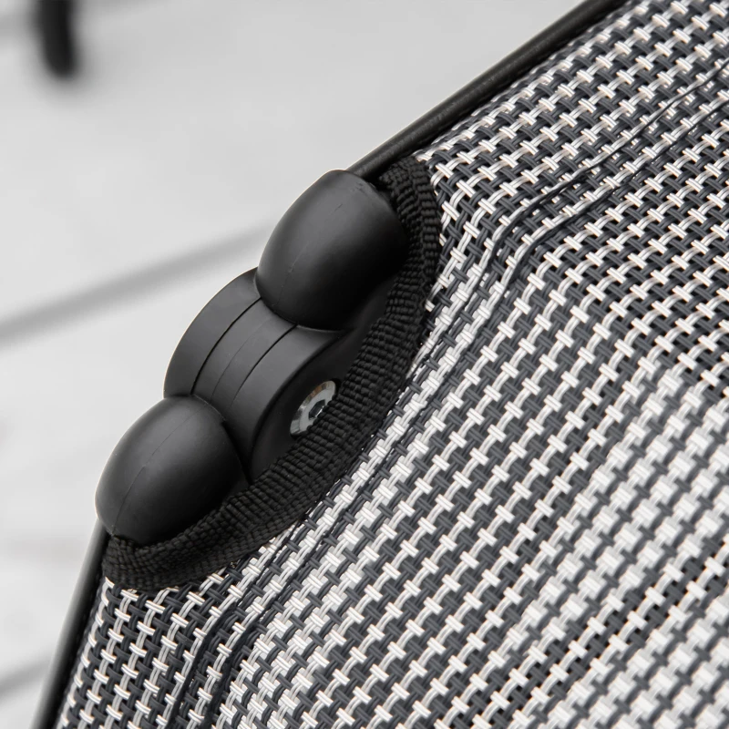 Outsunny Sdraio da Giardino Zero Gravity Pieghevole e Reclinabile a 9 Livelli con Cuscino Lombare, Grigio