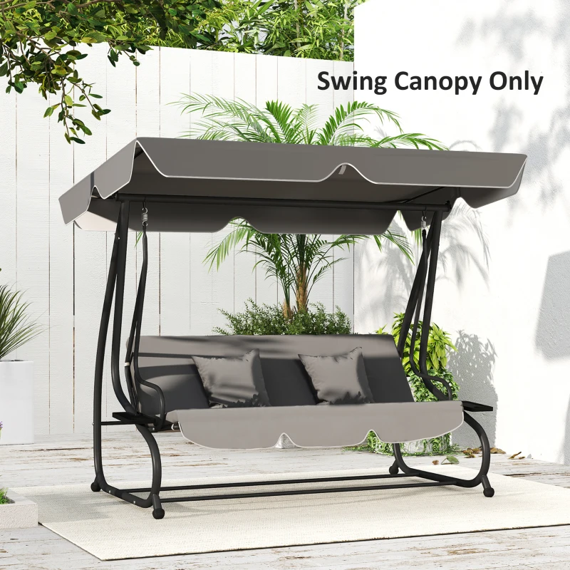 Outsunny 145 x 200Wcm Swing Chair Canopy Replacement - Dark Grey