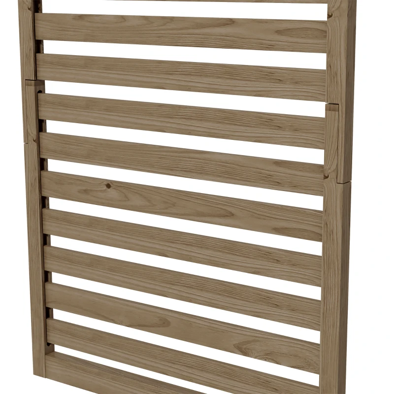 Outsunny Lot de 2 support plantes intérieur porte plante intérieure avec étagères et treillis 60 x 18 x 170 cm bois naturel