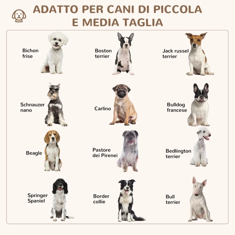 PawHut Cuccia per Cani Imbottita con Cuscino e Bordi Rialzati, Rivestimento in Tessuto, 85x85x35cm, Grigio