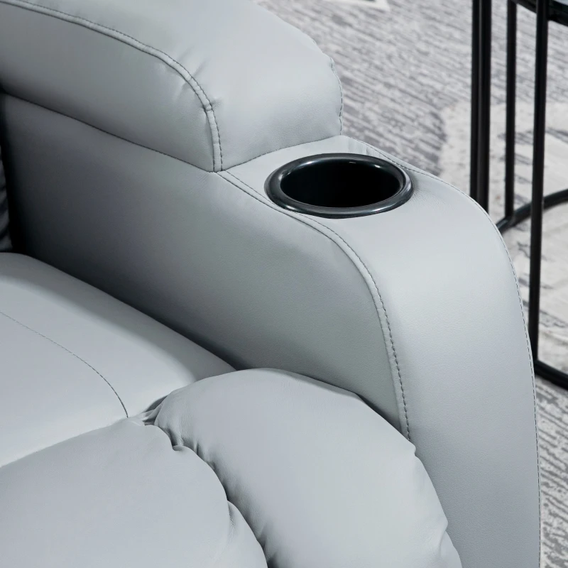 HOMCOM Fauteuil de Massage et Relaxation électrique Chauffant 360° pivotant inclinable manuellement Repose-Pied télécommande(m-9)