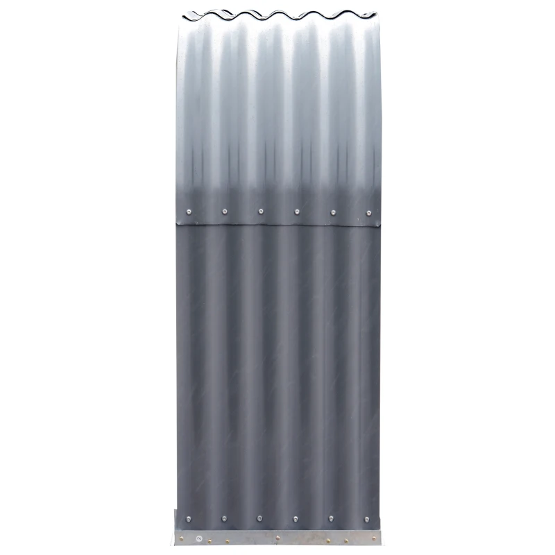 HOMCOM Stockage de bûches abri à bûches extérieur 212L x 40l x 111H cm surface sol 0,85 m² toit voûté acier galvanisé gris