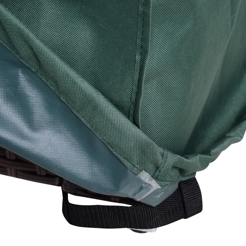 Outsunny Housse de Protection Salon de Jardin bâche étanche dim. 2,3L x 2,3l x 0,7H m Polyester PVC Haute densité Vert