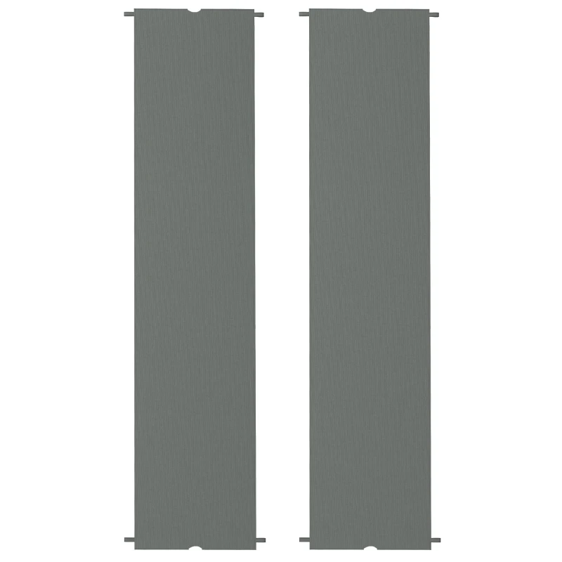 Outsunny 2 Pcs UV Protection Pergola Replacement Canopy, Pergola Shade Cover, Easy to Install, for 3 x 3(m) Pergola, Dark Grey