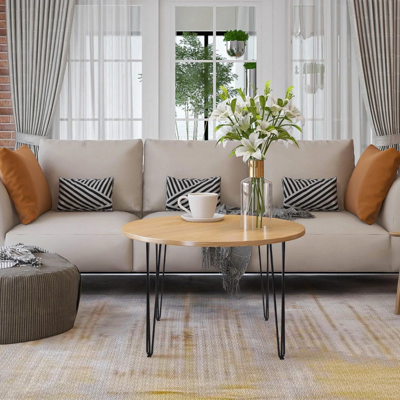 HOMCOM Gambe per Tavoli Set 4 Pezzi in Acciaio Preforato con 20 Viti Incluse, 12x12x71 cm, Nero