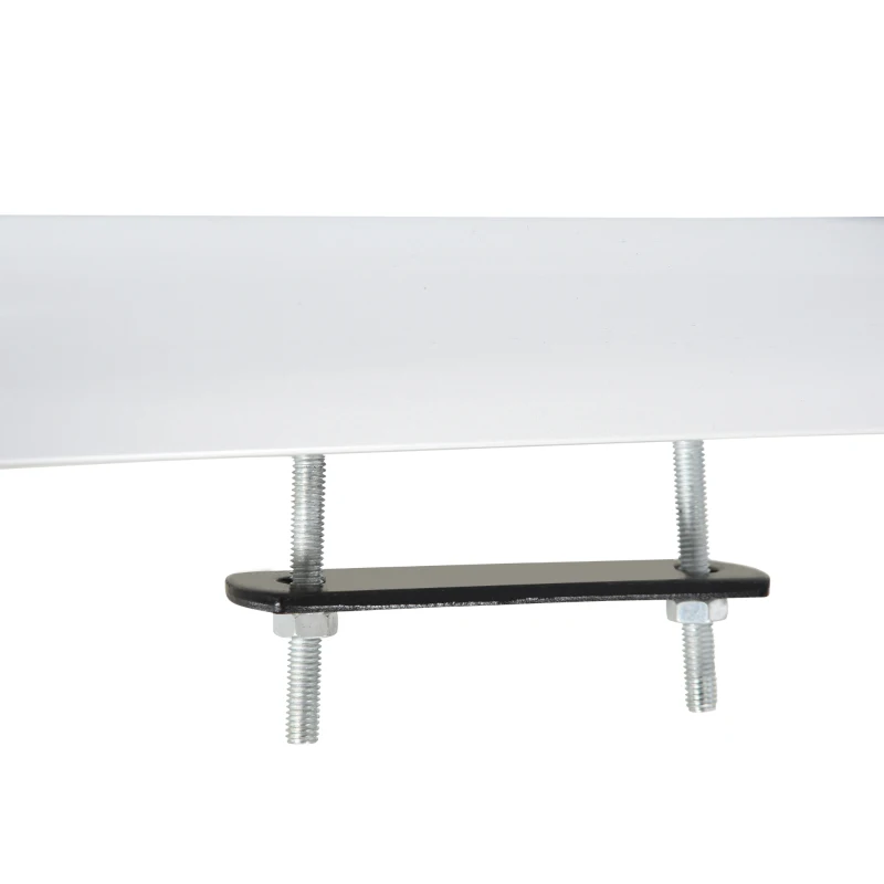 HOMCOM Portabicicletas de Techo para Vehículo Soporte para Bicicletas con Brazo de Pinza Ángulo Ajustable de 0-180 Grados Apto para Ancho de Ruedas de Menos de 5 cm 132x21x66 cm Plata