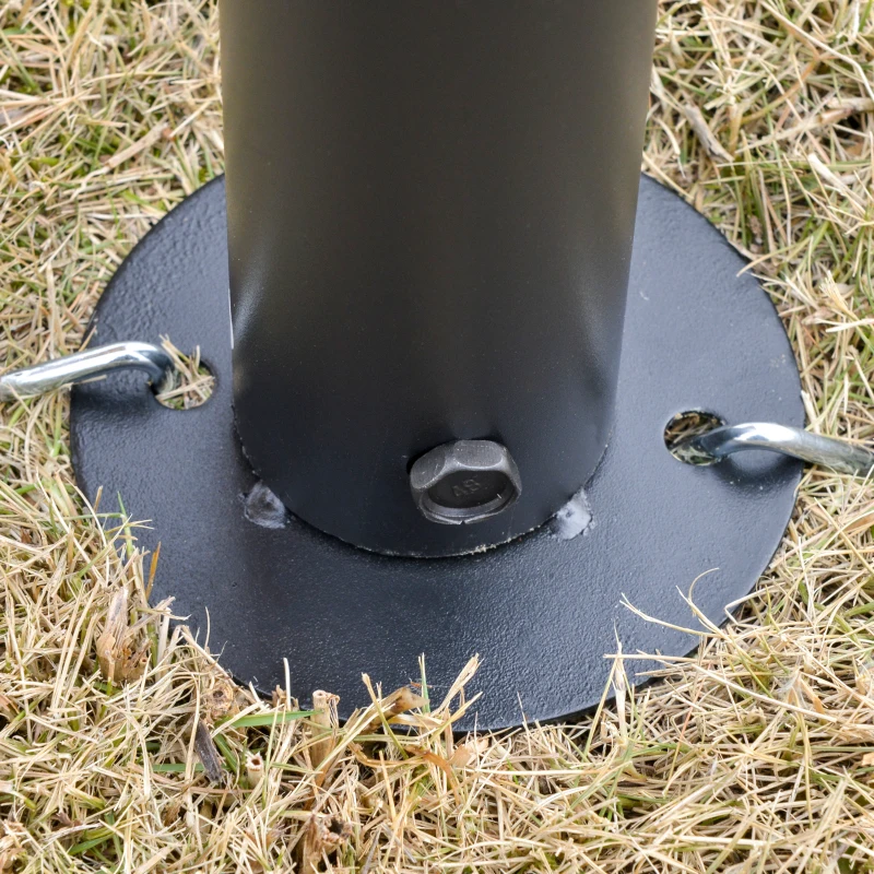 Outsunny Gazebo Pergola Addossata da Giardino 3x3m in Metallo e Poliestere Beige